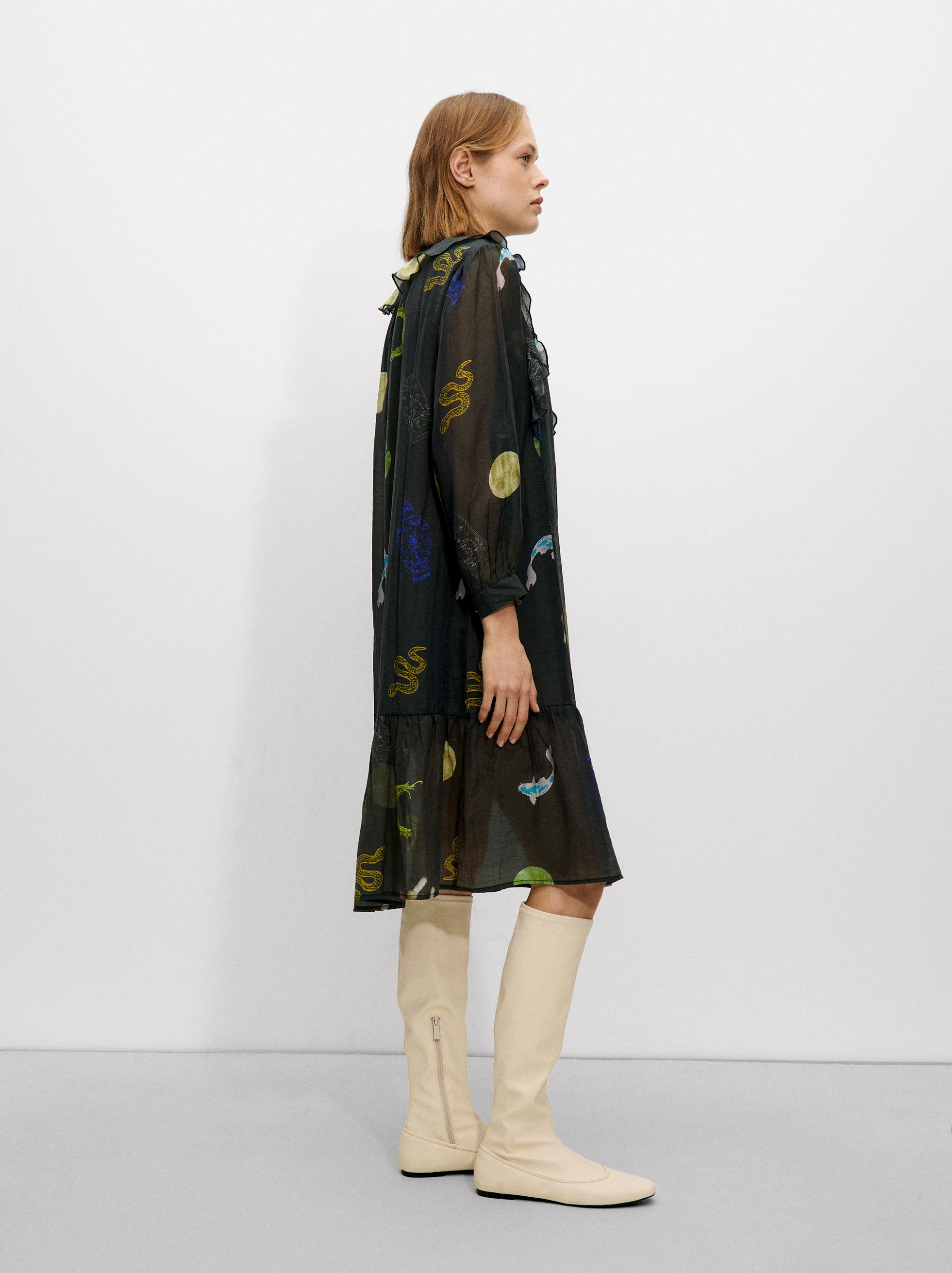 Vestido Midi Estampado