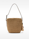 Cartera Tipo Bucket Efecto Rafia