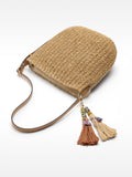 Cartera Tipo Bucket Efecto Rafia