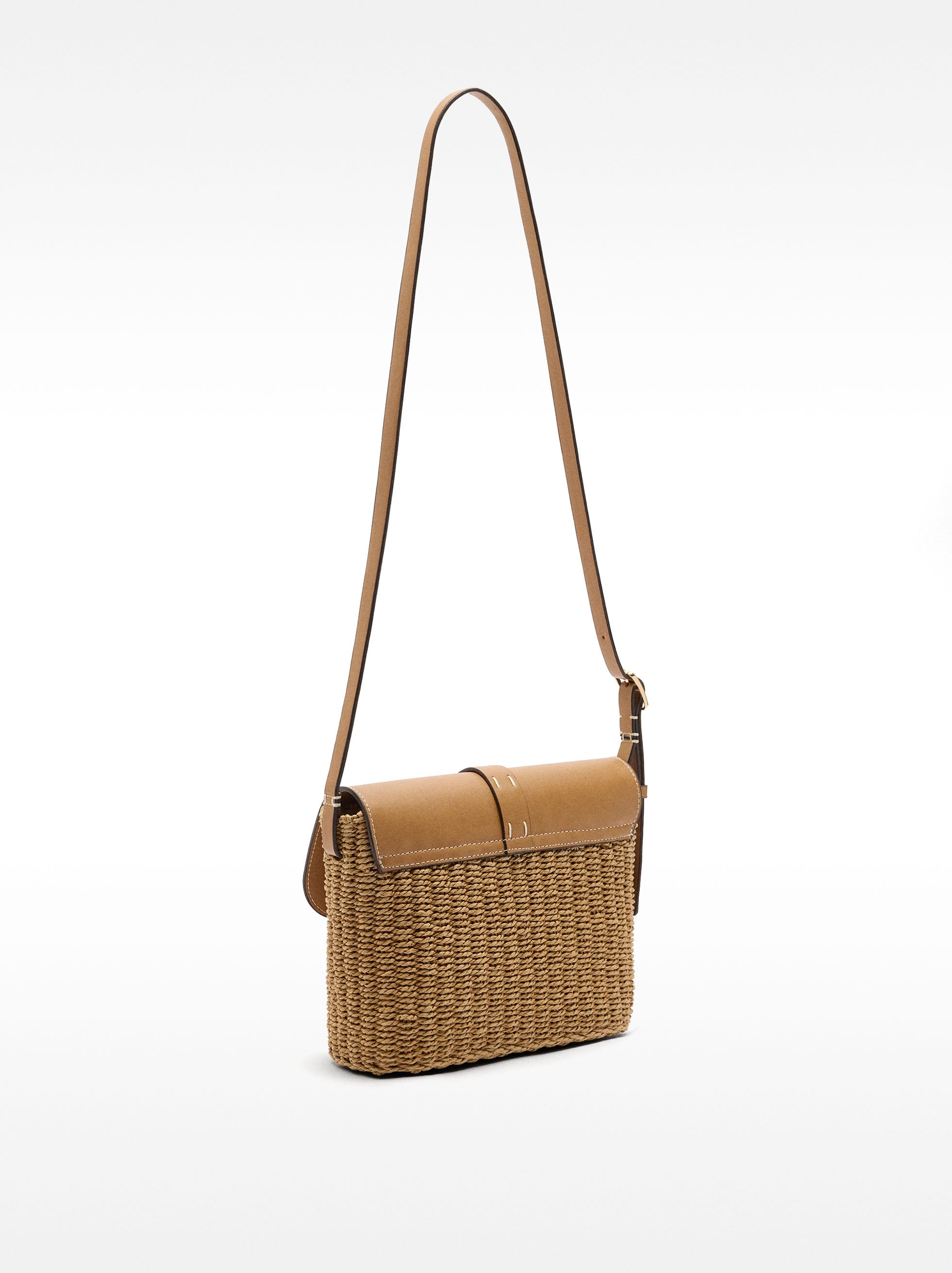 Cartera De Bandolera Efecto Rafia