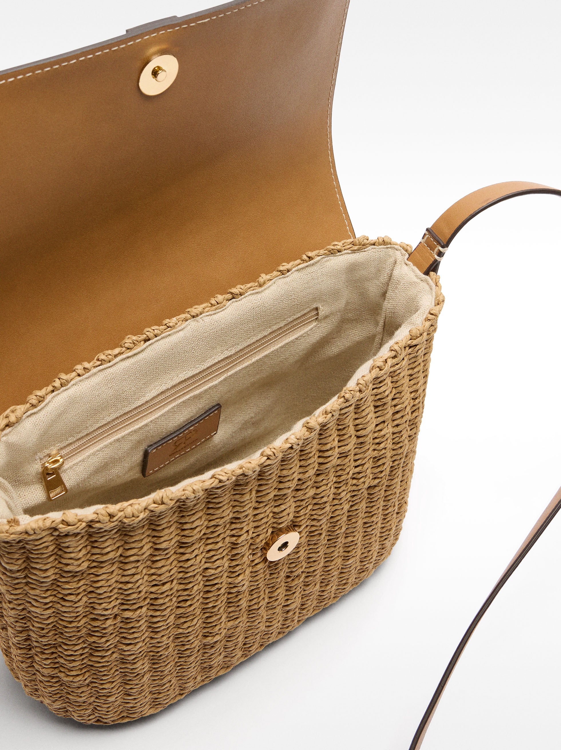 Cartera De Bandolera Efecto Rafia