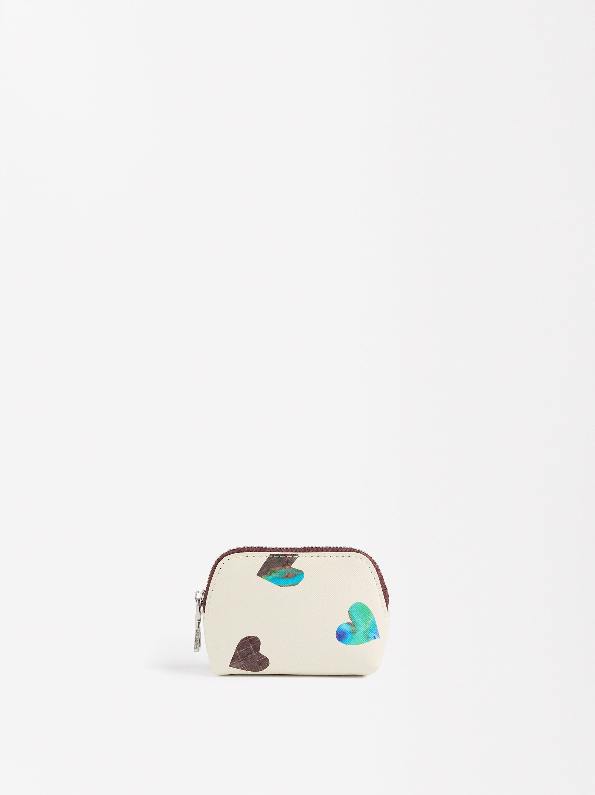 Monedero Estampado Con Corazones