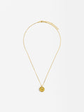 Collar Corto Medalla Baño Oro 18k