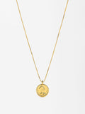 Collar Corto Medalla Baño Oro 18k