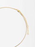Collar Corto Medalla Ojo Baño Oro 18k