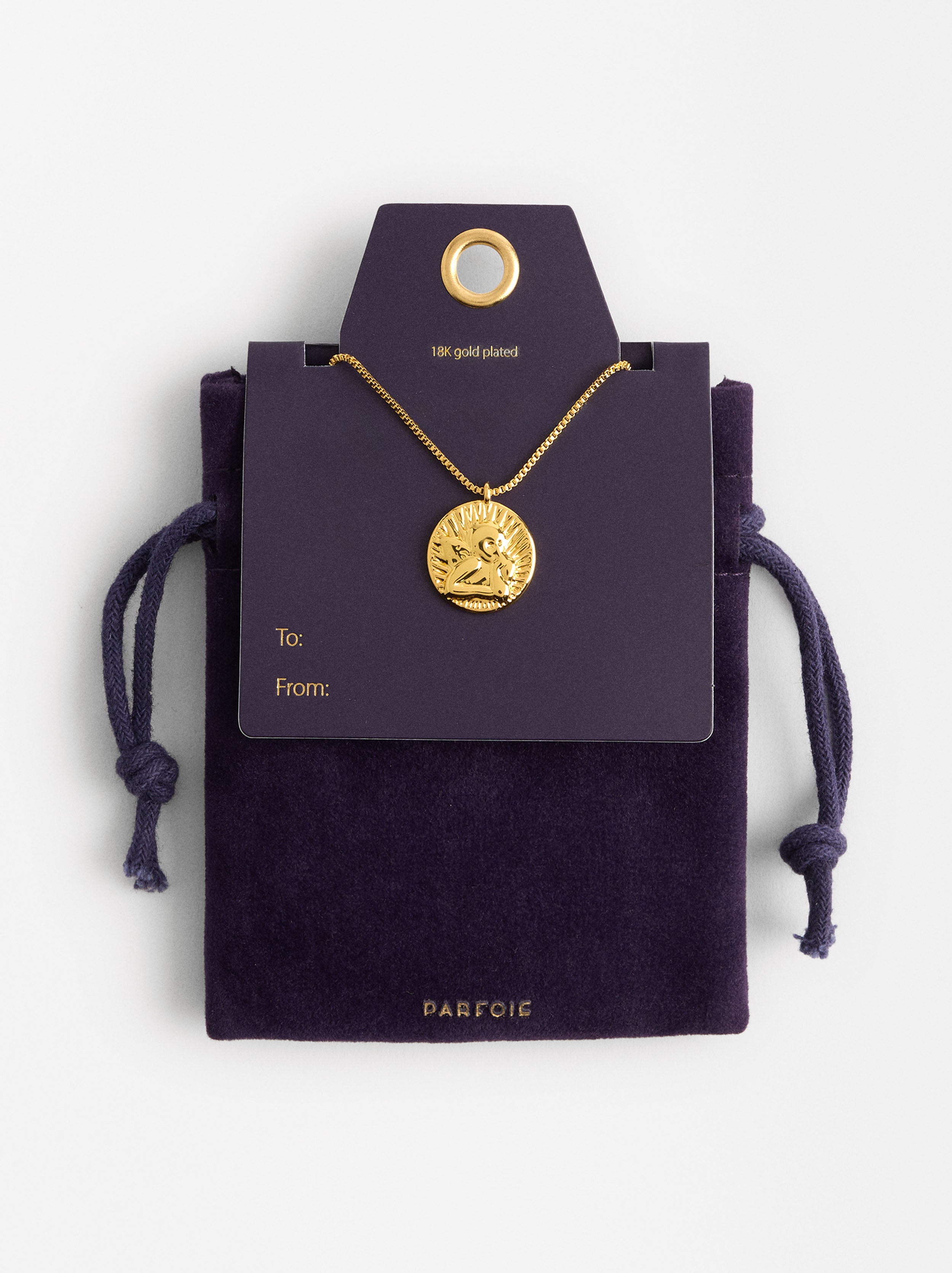 Collar Corto Medalla Ángel Baño Oro 18k