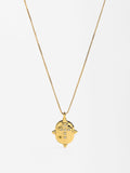Collar Corto Medalla Cruz Baño Oro 18k