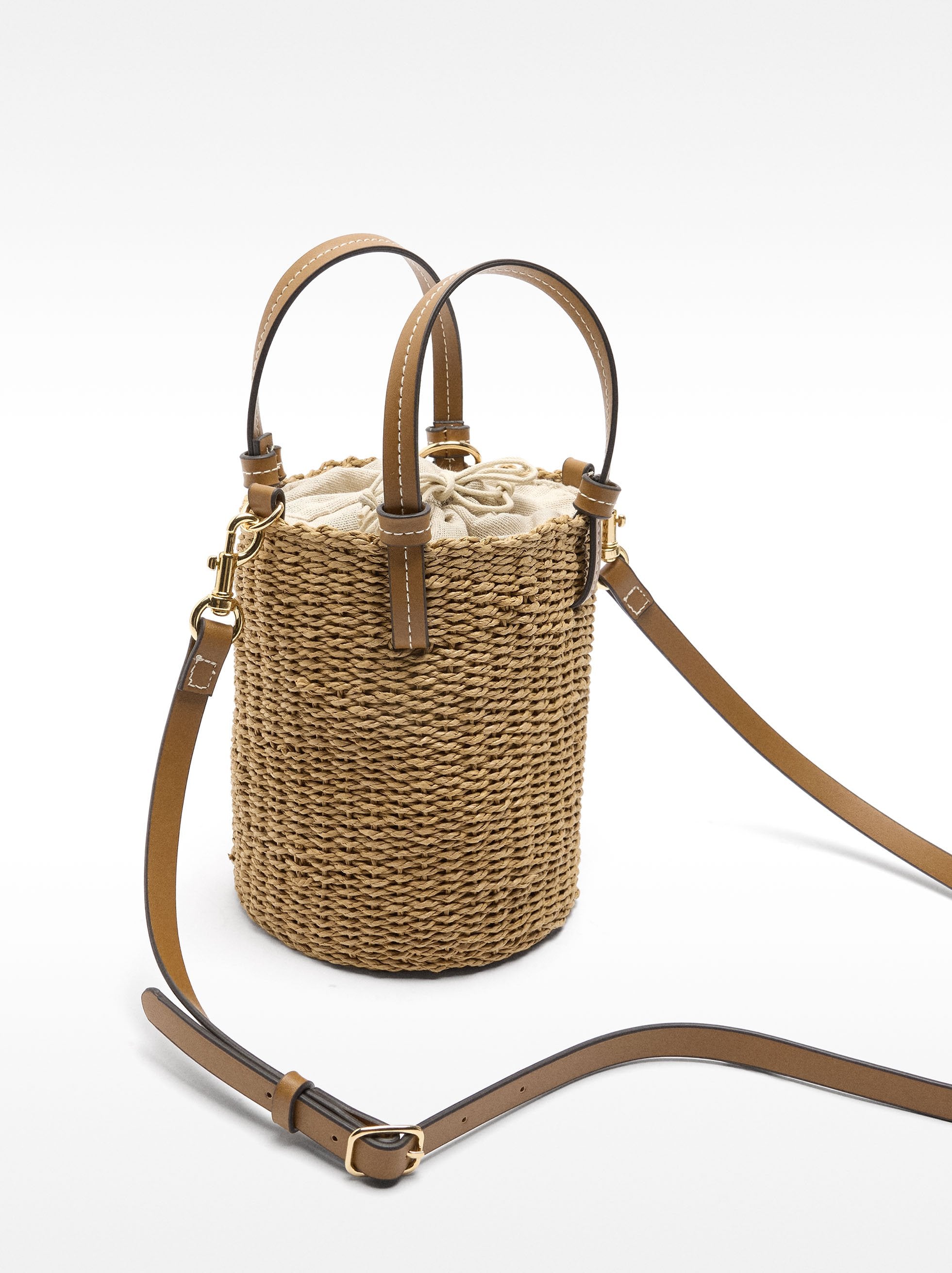 Bolso Bombonera Efecto Rafia