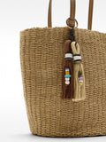 Bolso Hombro Efecto Rafia