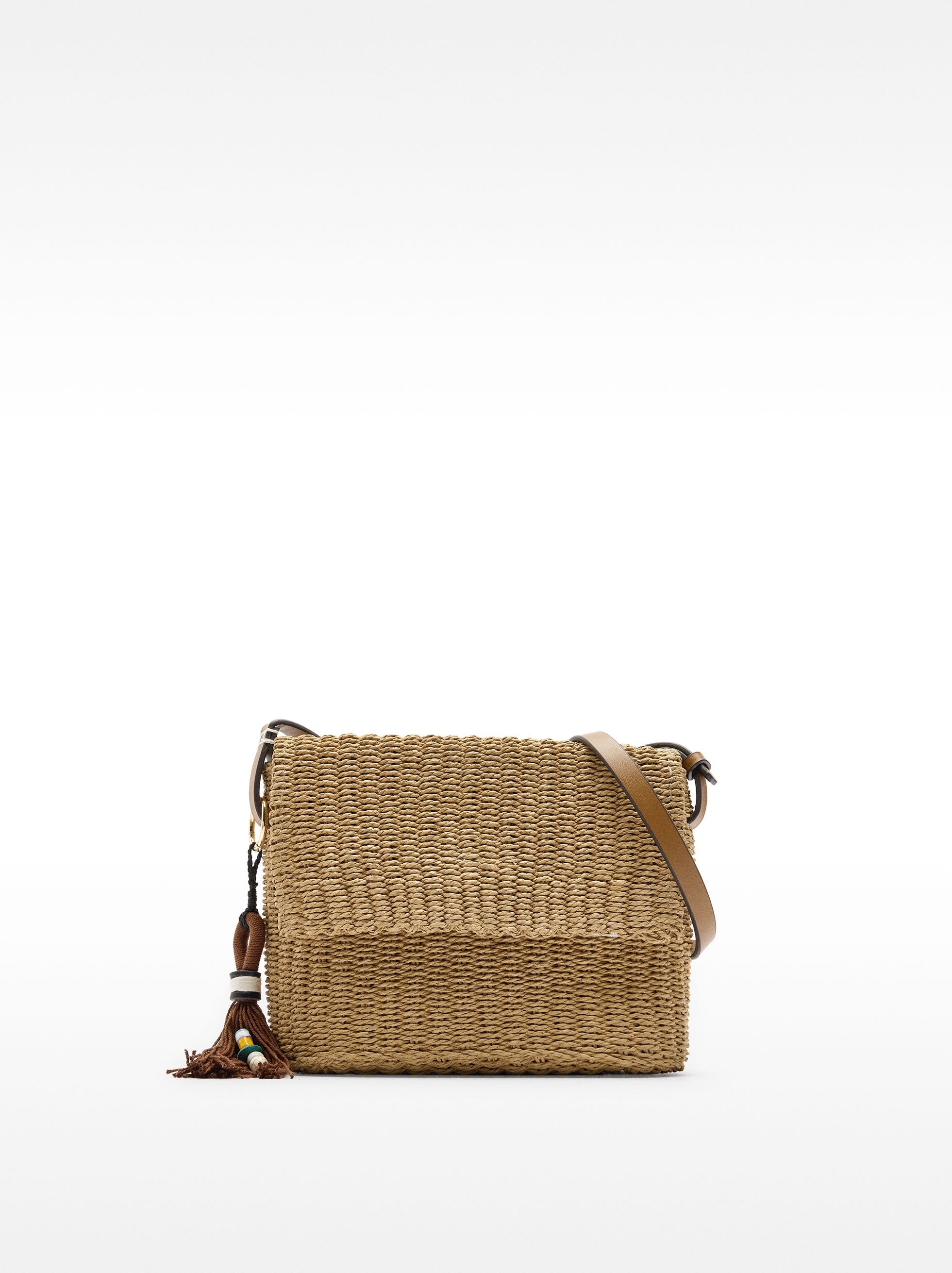 Bolso De Bandolera Efecto Rafia
