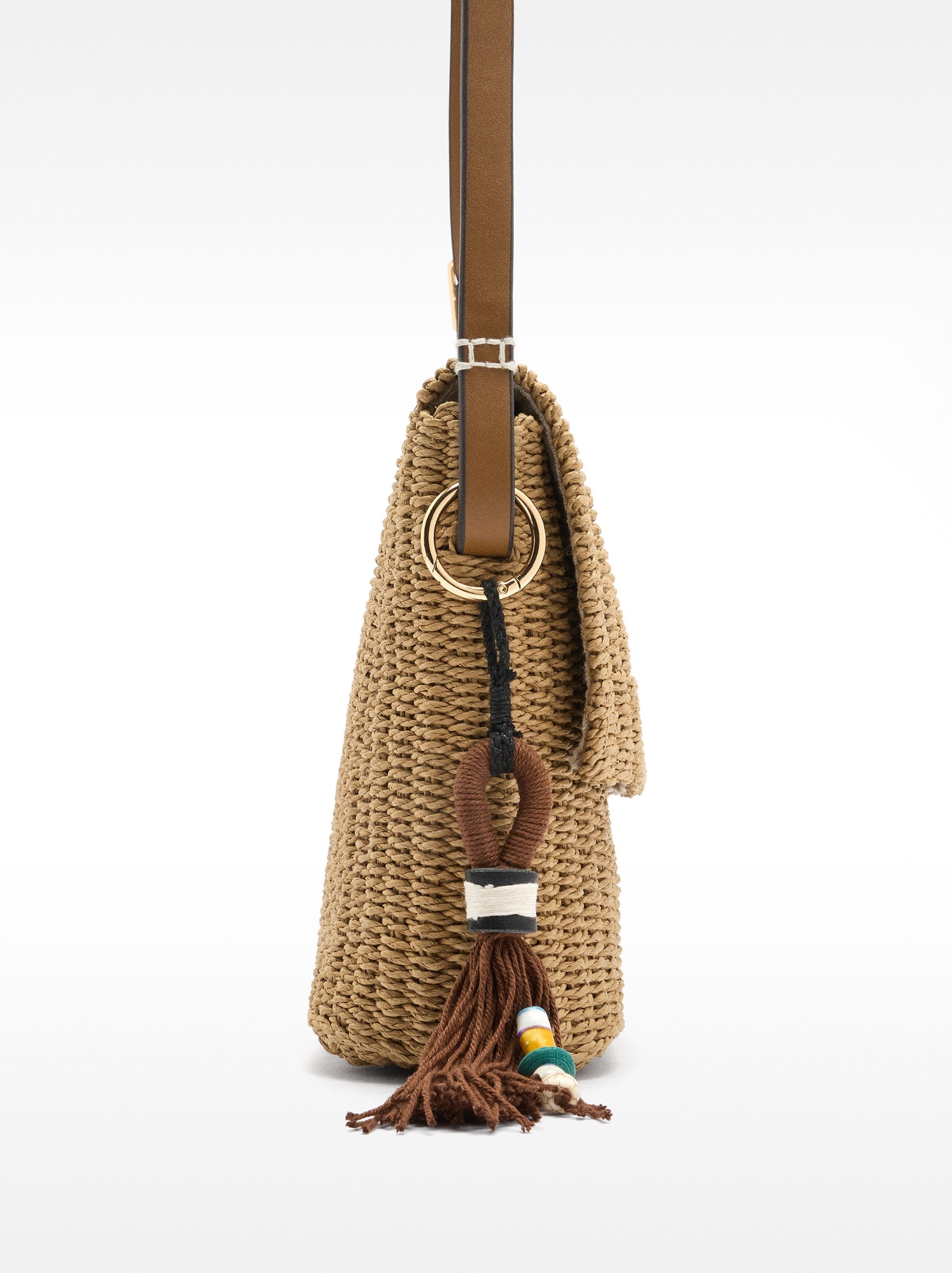 Bolso De Bandolera Efecto Rafia