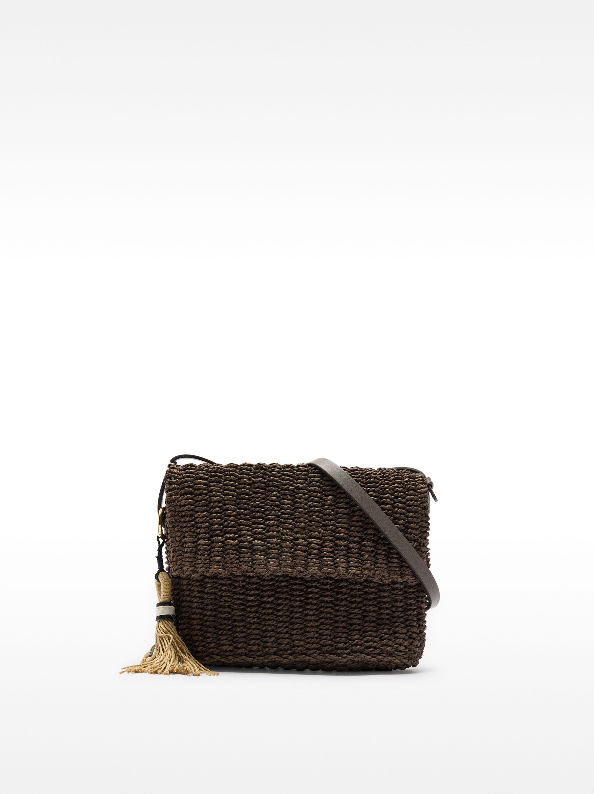 Bolso De Bandolera Efecto Rafia