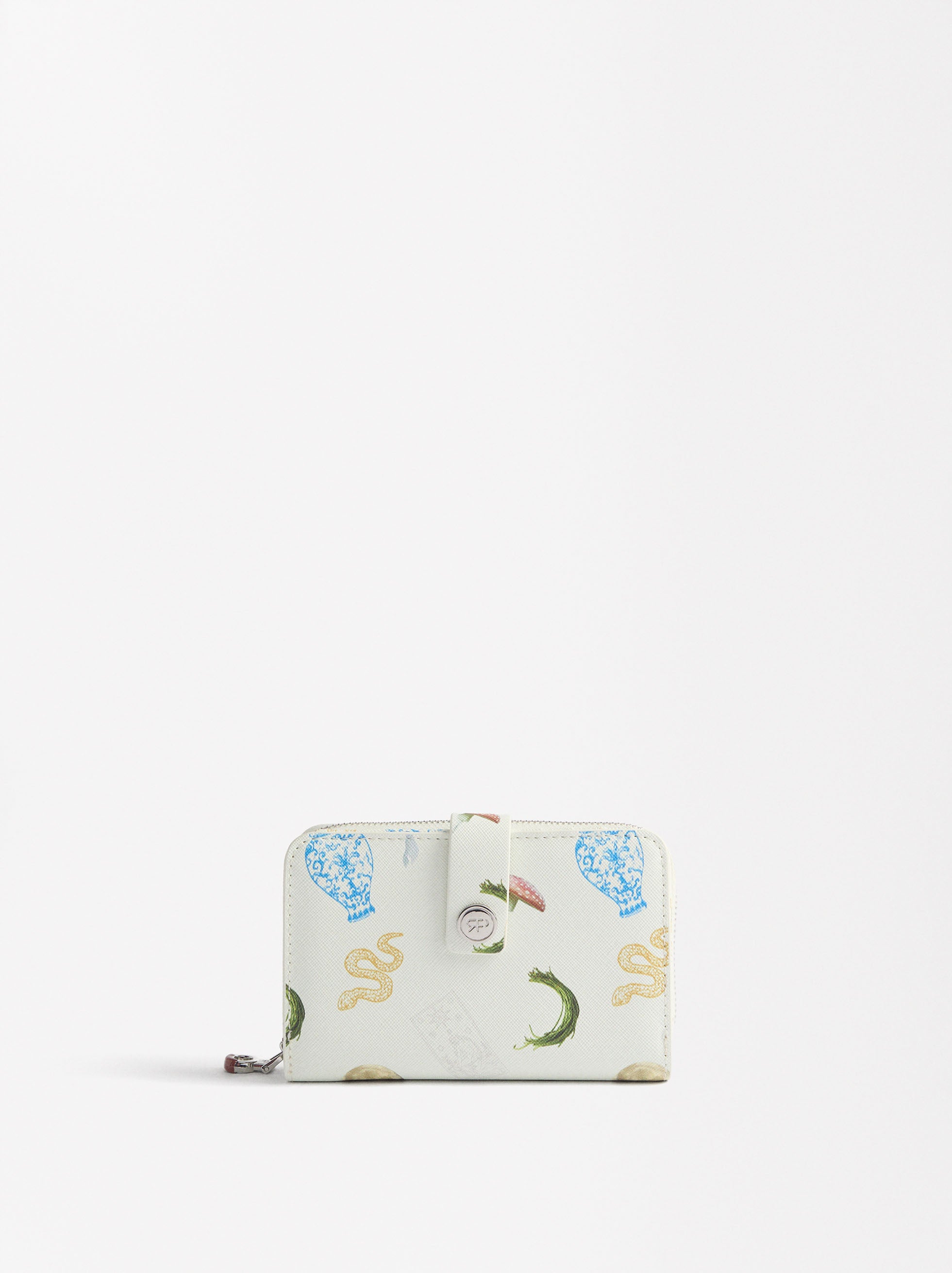 Cartera Estampada Con Textura