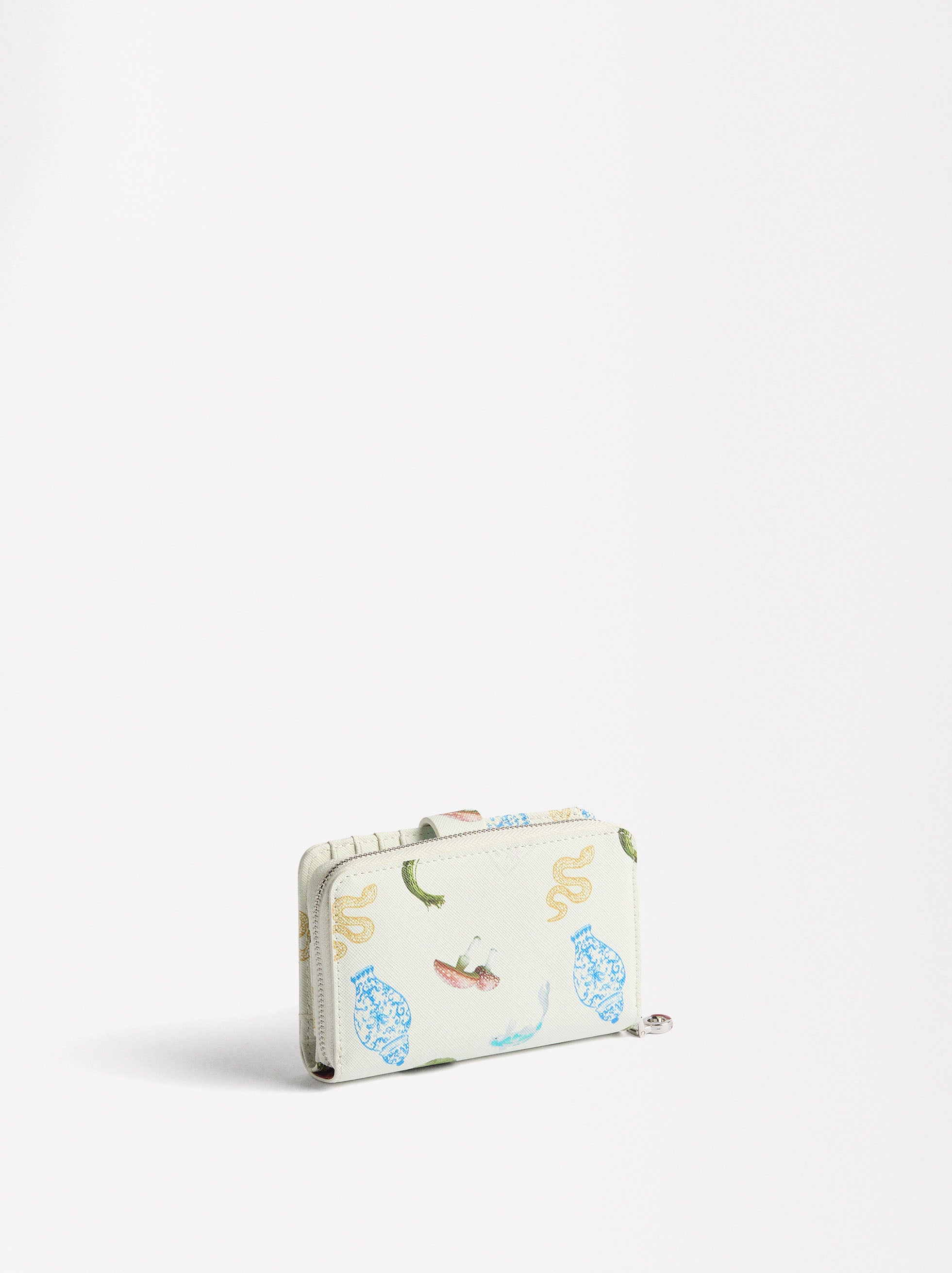 Cartera Estampada Con Textura