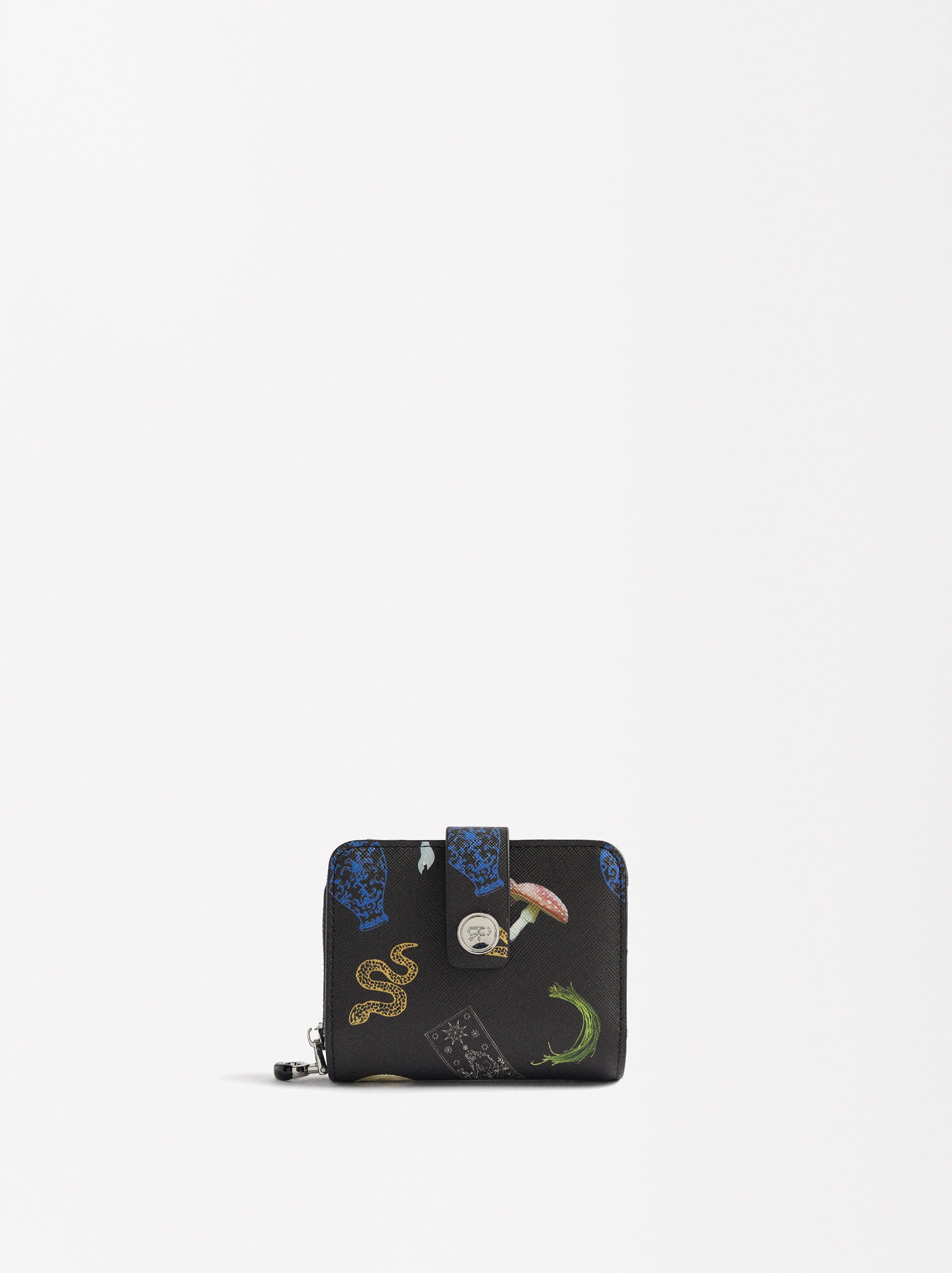Cartera Estampada Con Textura