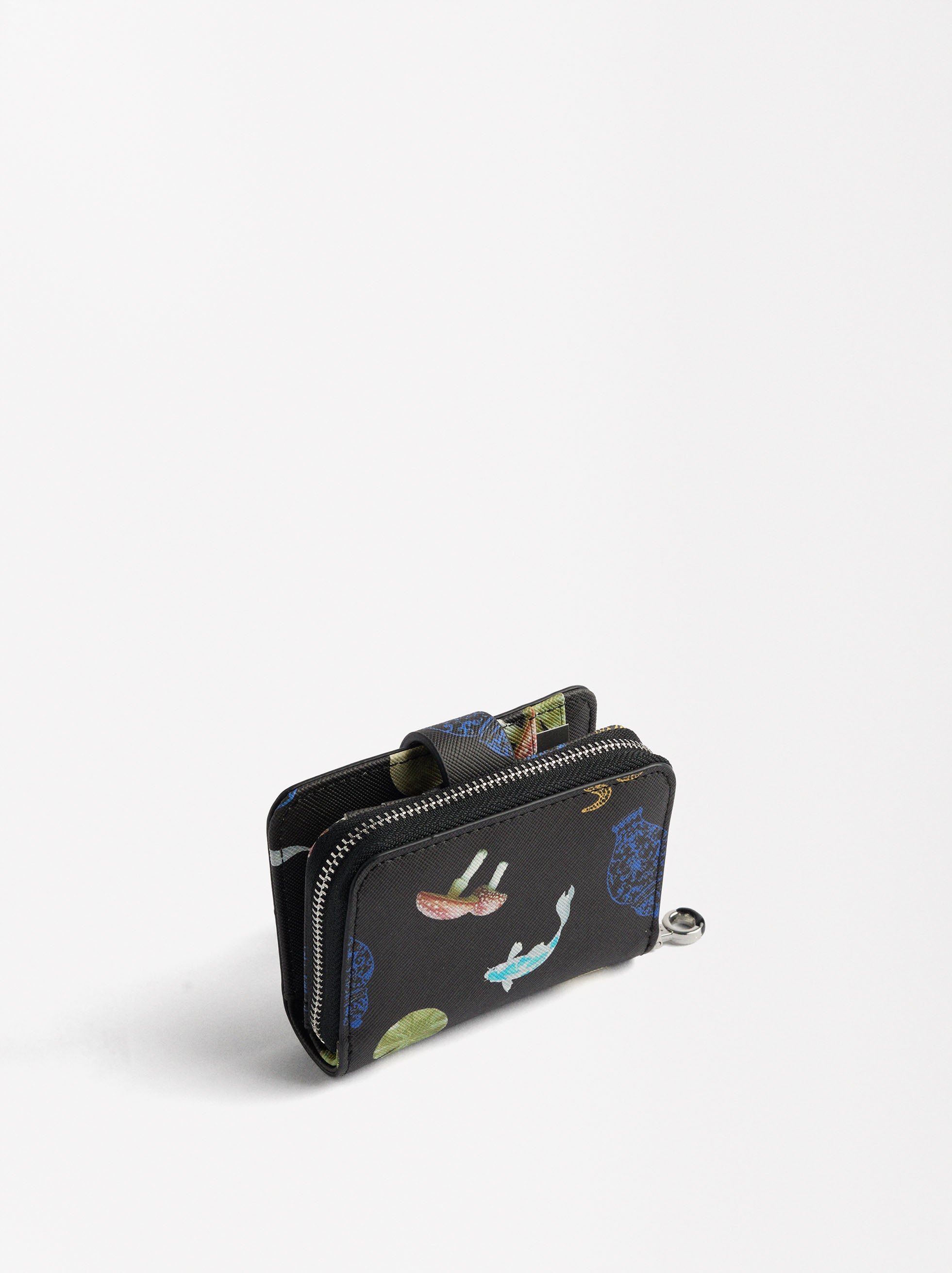 Cartera Estampada Con Textura