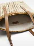 Bolso Shopper Trenzado Con Efecto Rafia