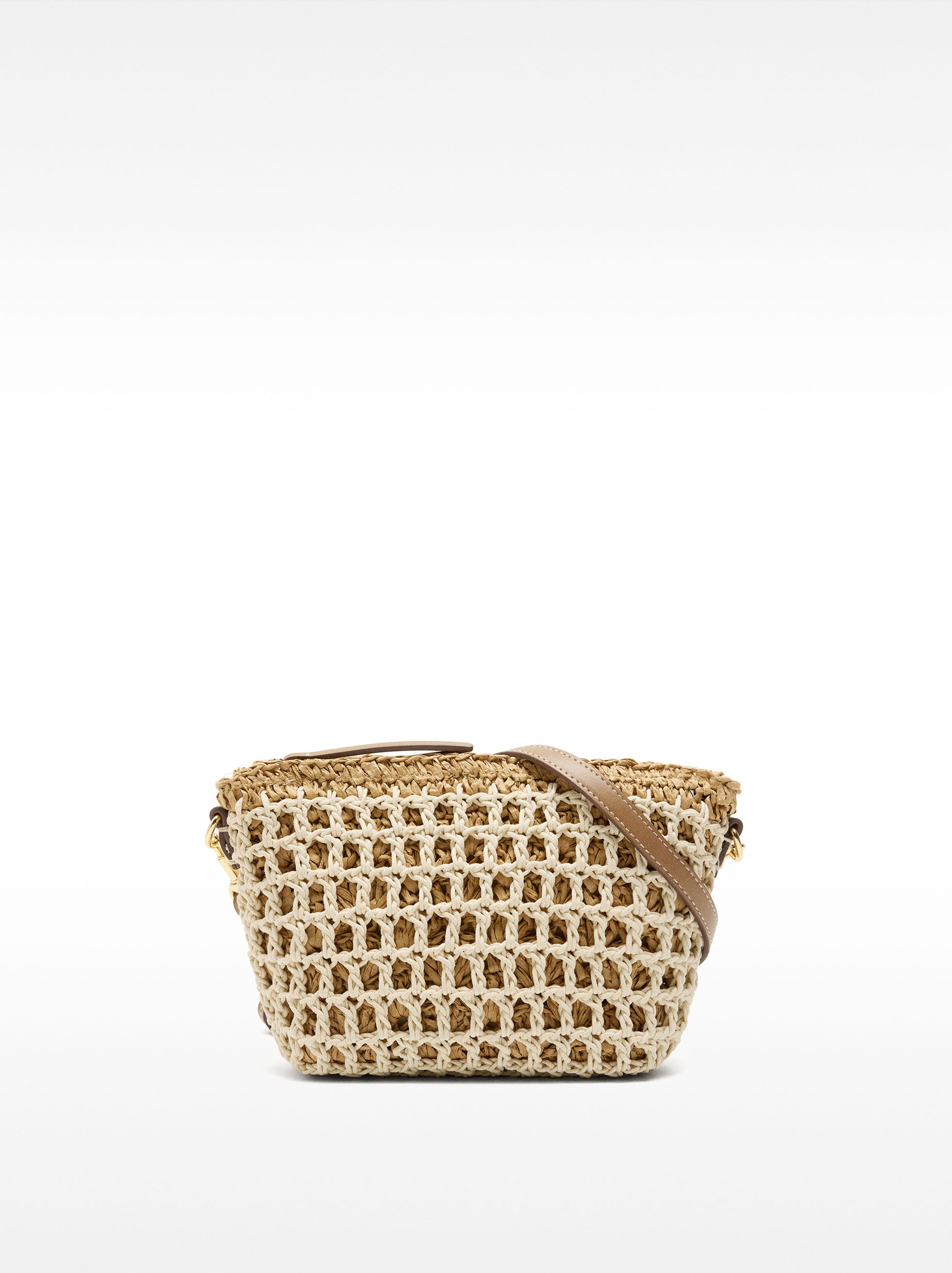 Bolso Bandolera Trenzado Con Efecto Rafia