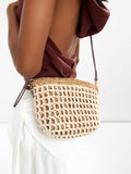 Bolso Bandolera Trenzado Con Efecto Rafia