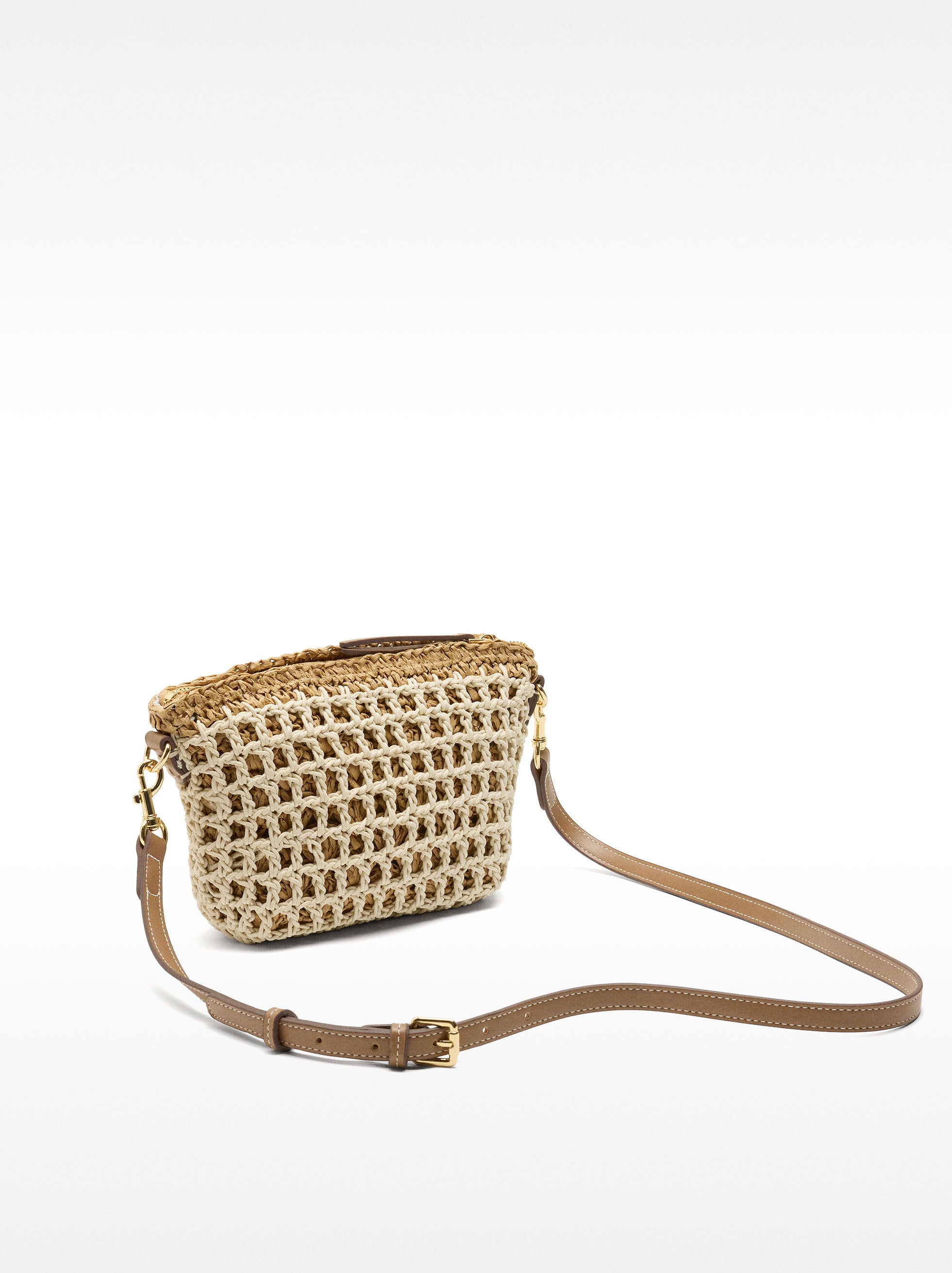 Bolso Bandolera Trenzado Con Efecto Rafia