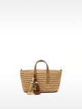 Bolso Tote Con Efecto Rafia Y Colgante M