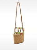 Bolso Tote Con Efecto Rafia Y Asa Multicolor
