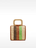 Bolso Tote Multicolor Con Efecto Rafia