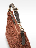 Bolso De Hombro Efecto Rafia Com Bandolera