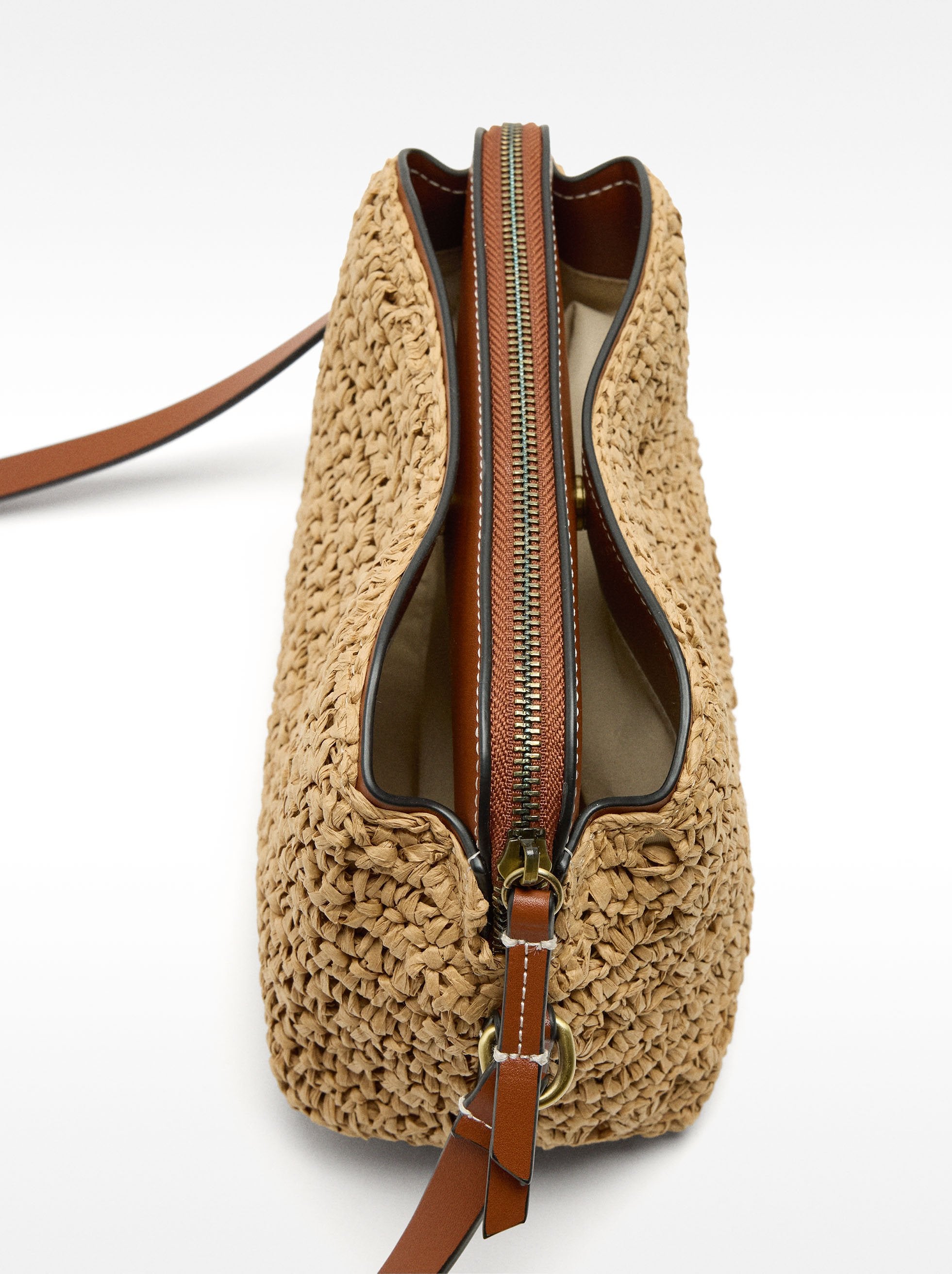 Bolso Bandolera Efecto Rafia