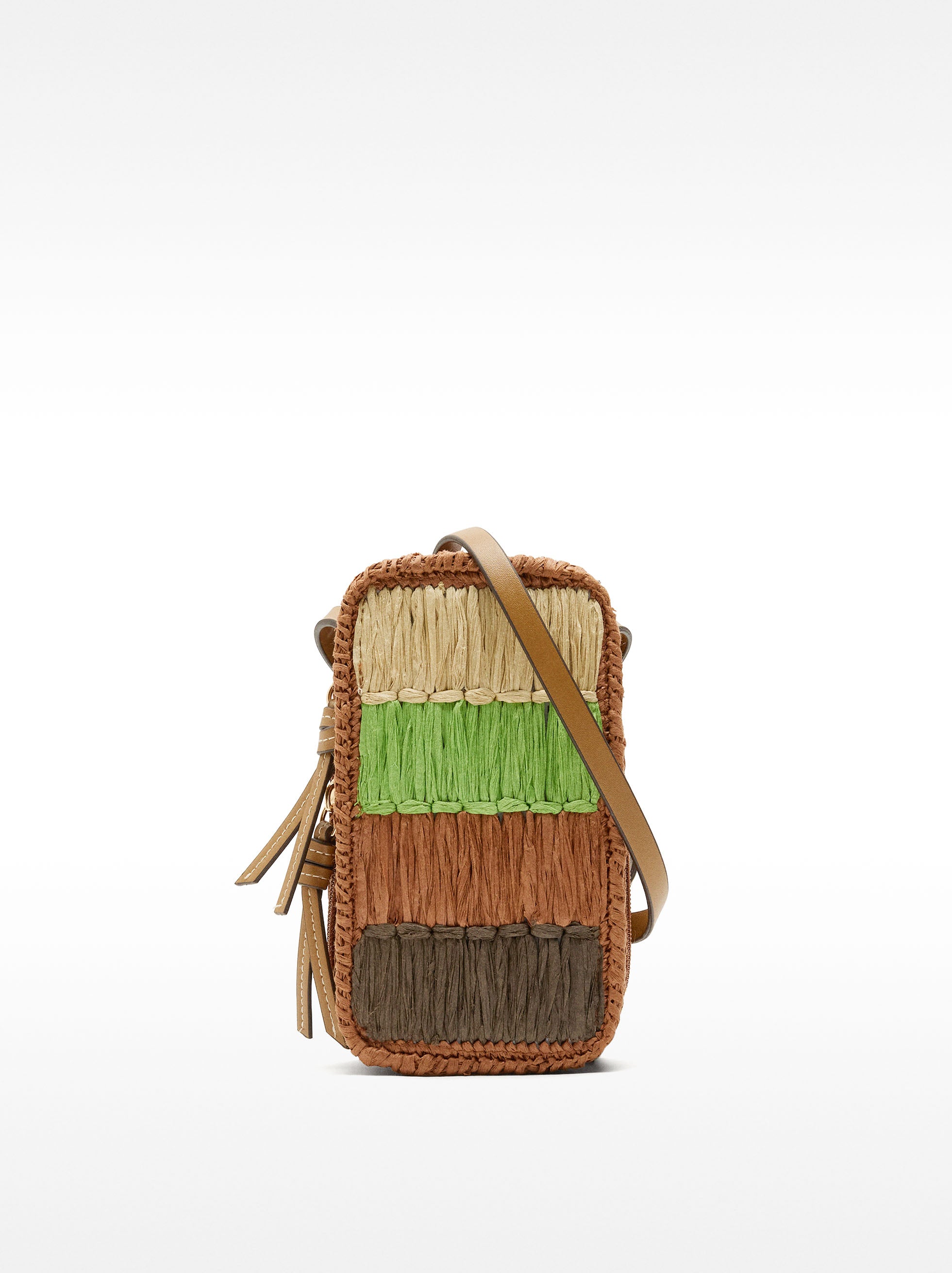 Bolsa Para Móvil Multicolor Efecto Rafia