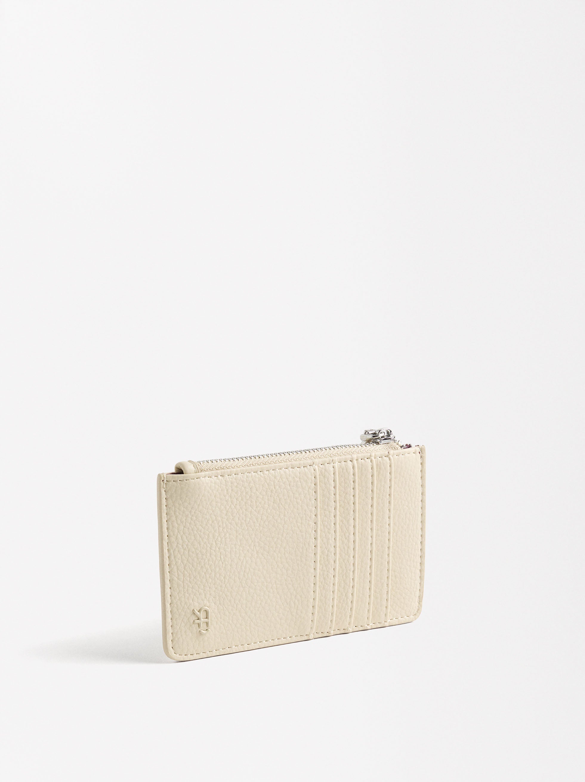 Tarjetero Bicolor Con Textura