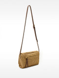 Bolso Bandolera Efecto Rafia Con Solapa