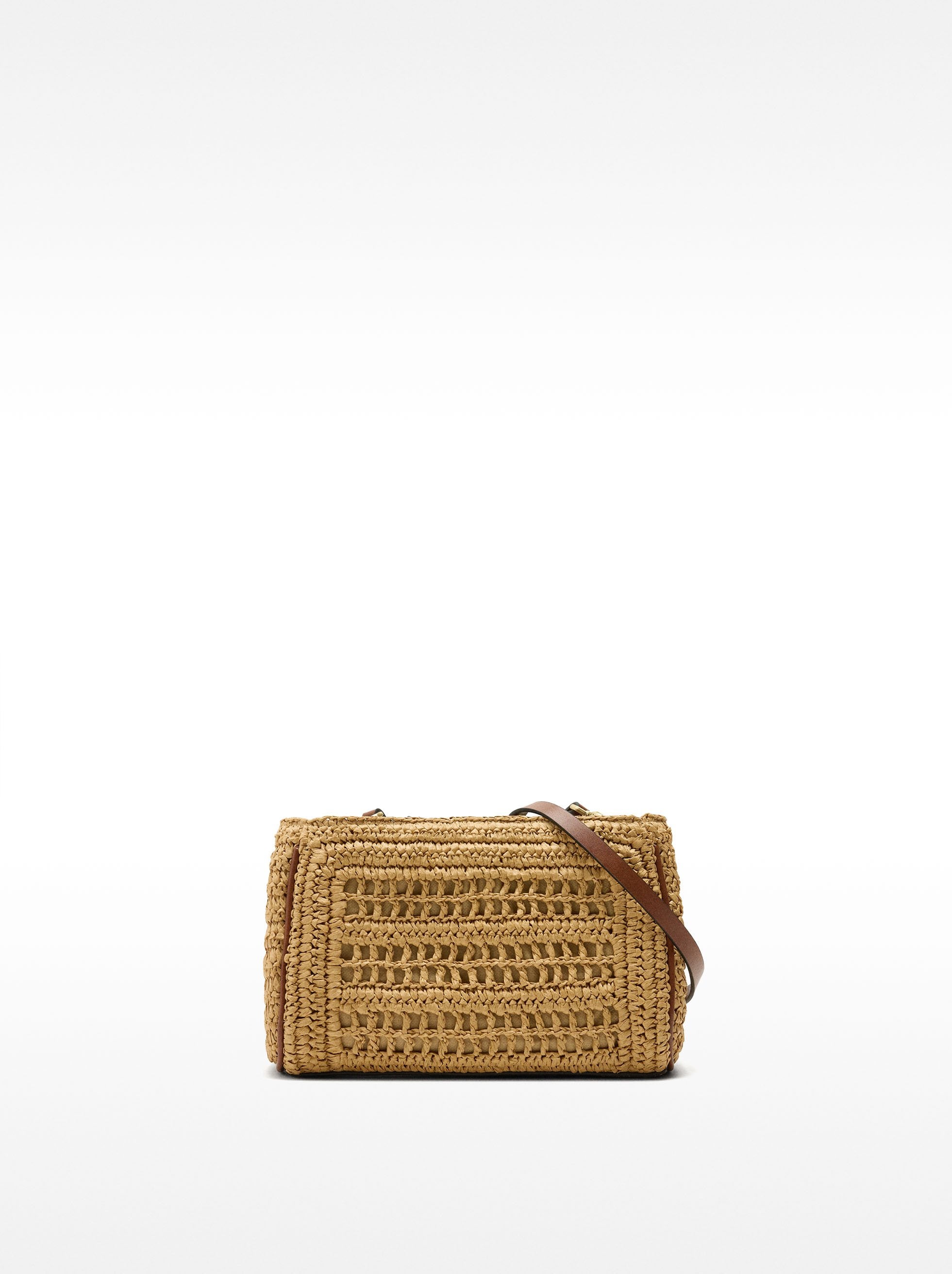 Bolso Bandolera Doble De Efecto Rafia