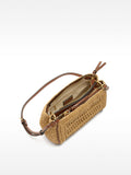 Bolso Bandolera Doble De Efecto Rafia