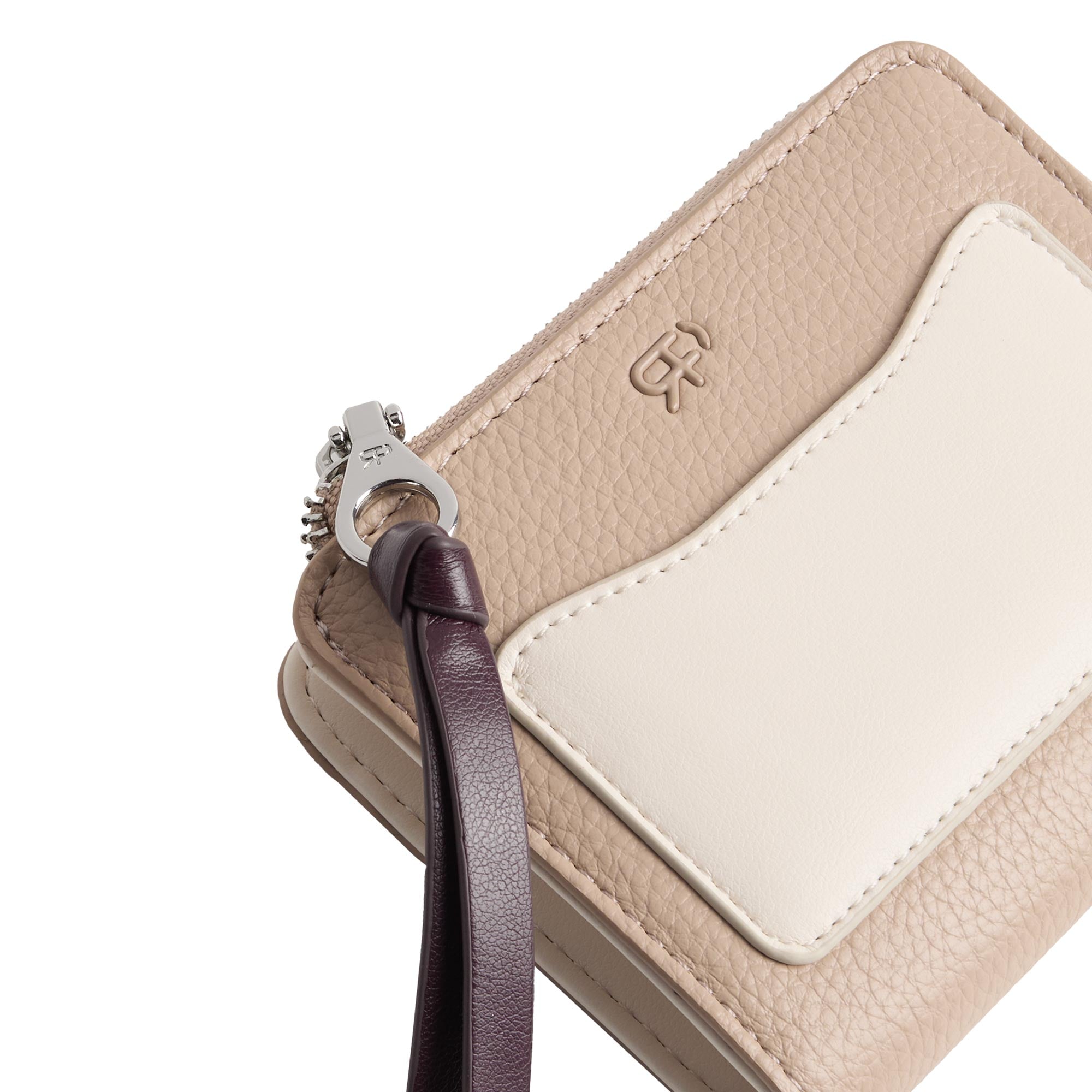 Cartera Bicolor Con Textura