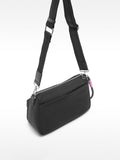 Cartera Bandolera De Nylon Con Bolsillo Exterior