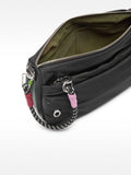 Cartera Bandolera De Nylon Con Bolsillo Exterior