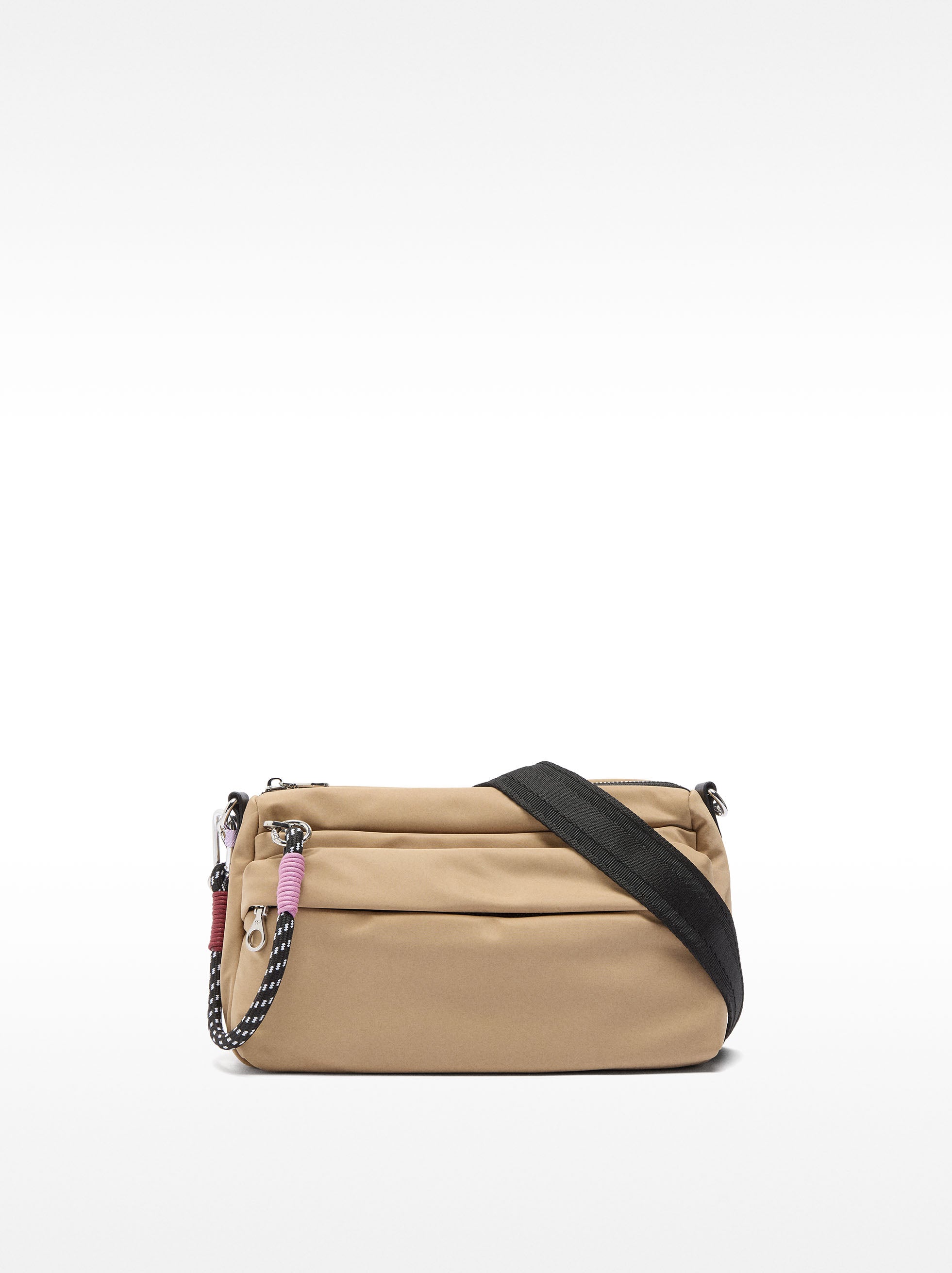 Cartera Bandolera De Nylon Con Bolsillo Exterior