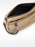 Cartera Bandolera De Nylon Con Bolsillo Exterior