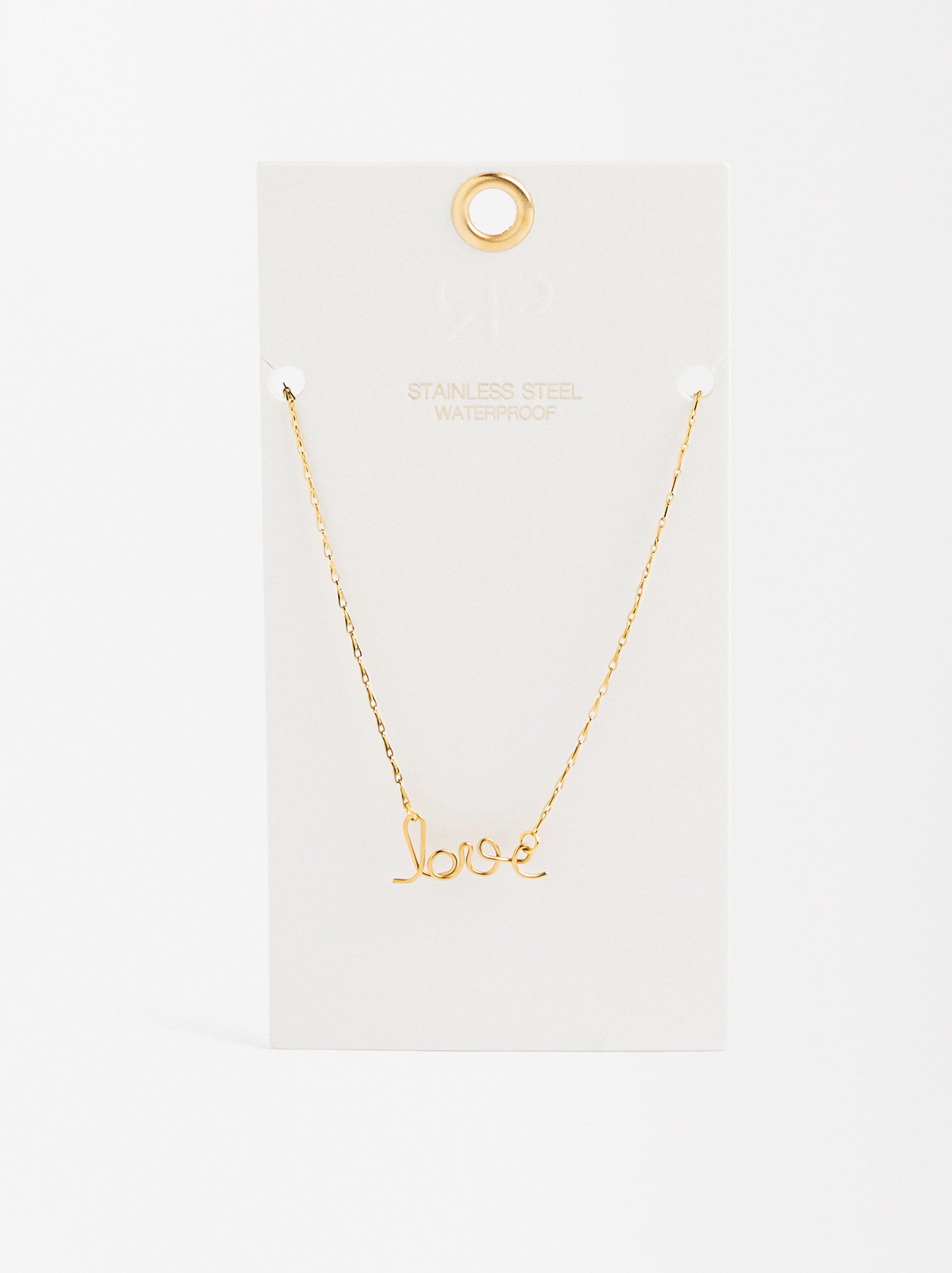 Collar Fino Love - Acero Inoxidable