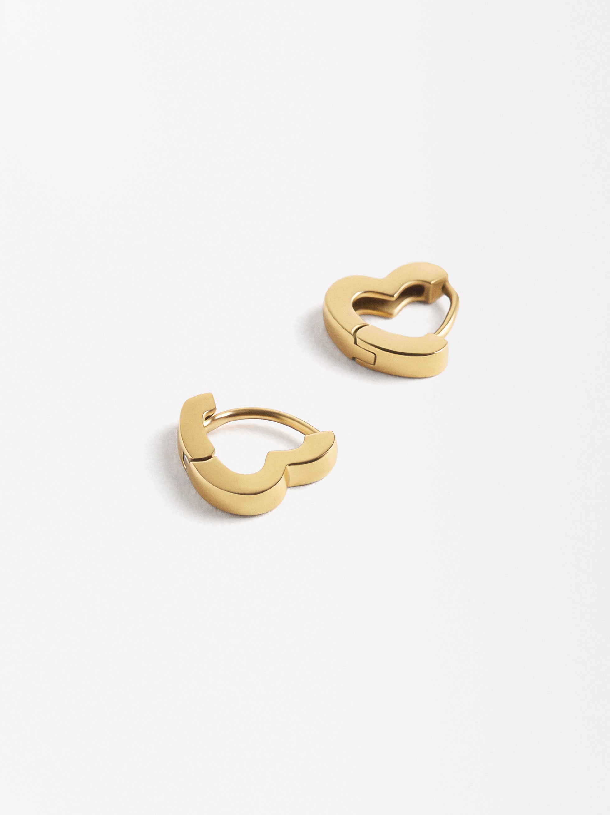 Aretes De Corazón - Acero Inoxidable