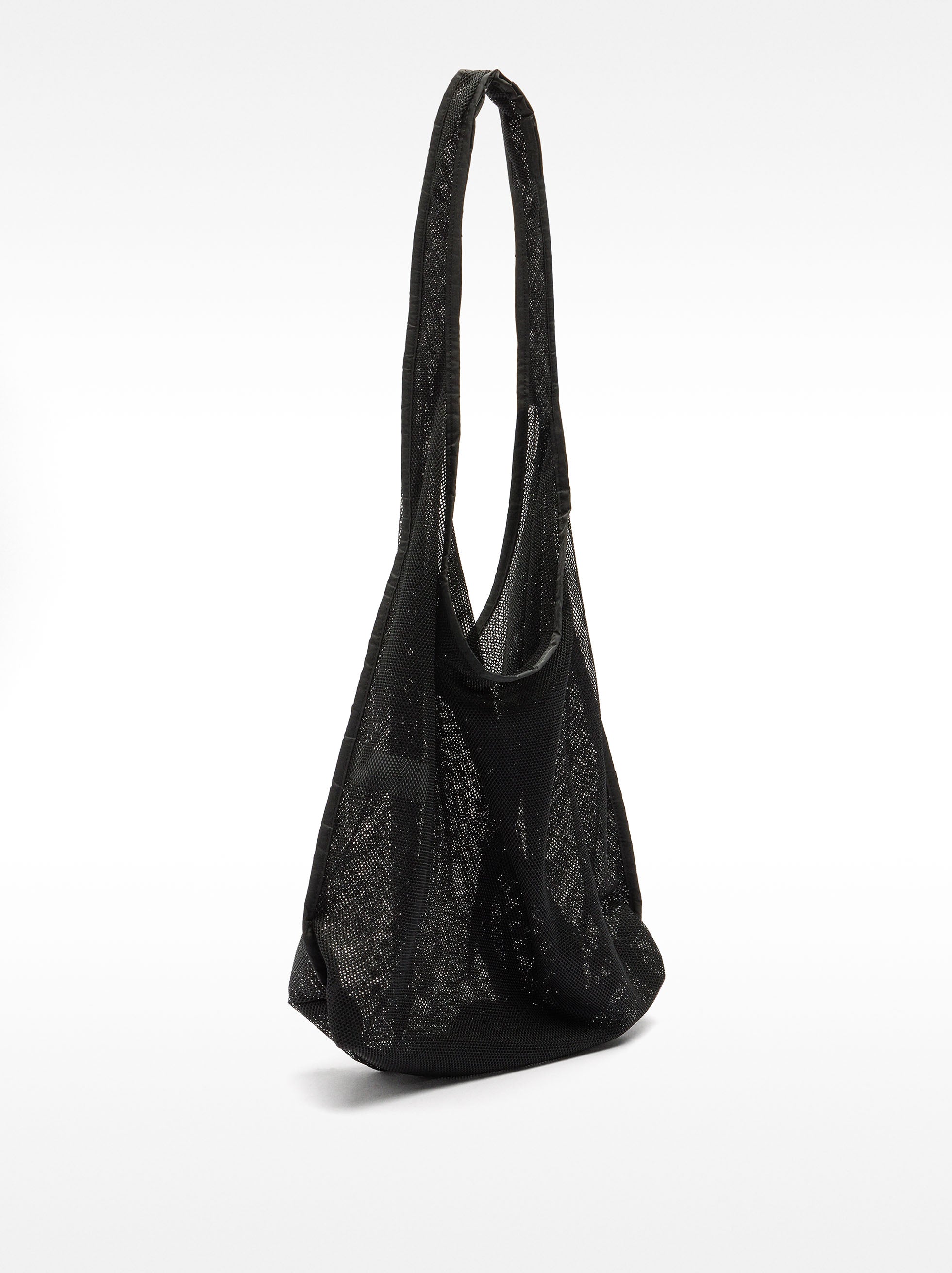 Cartera De Hombro De Rejilla Con Aplicaciones