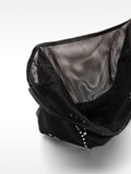 Cartera De Hombro De Rejilla Con Aplicaciones