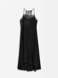 Vestido Largo Con Tirantes Y Encaje