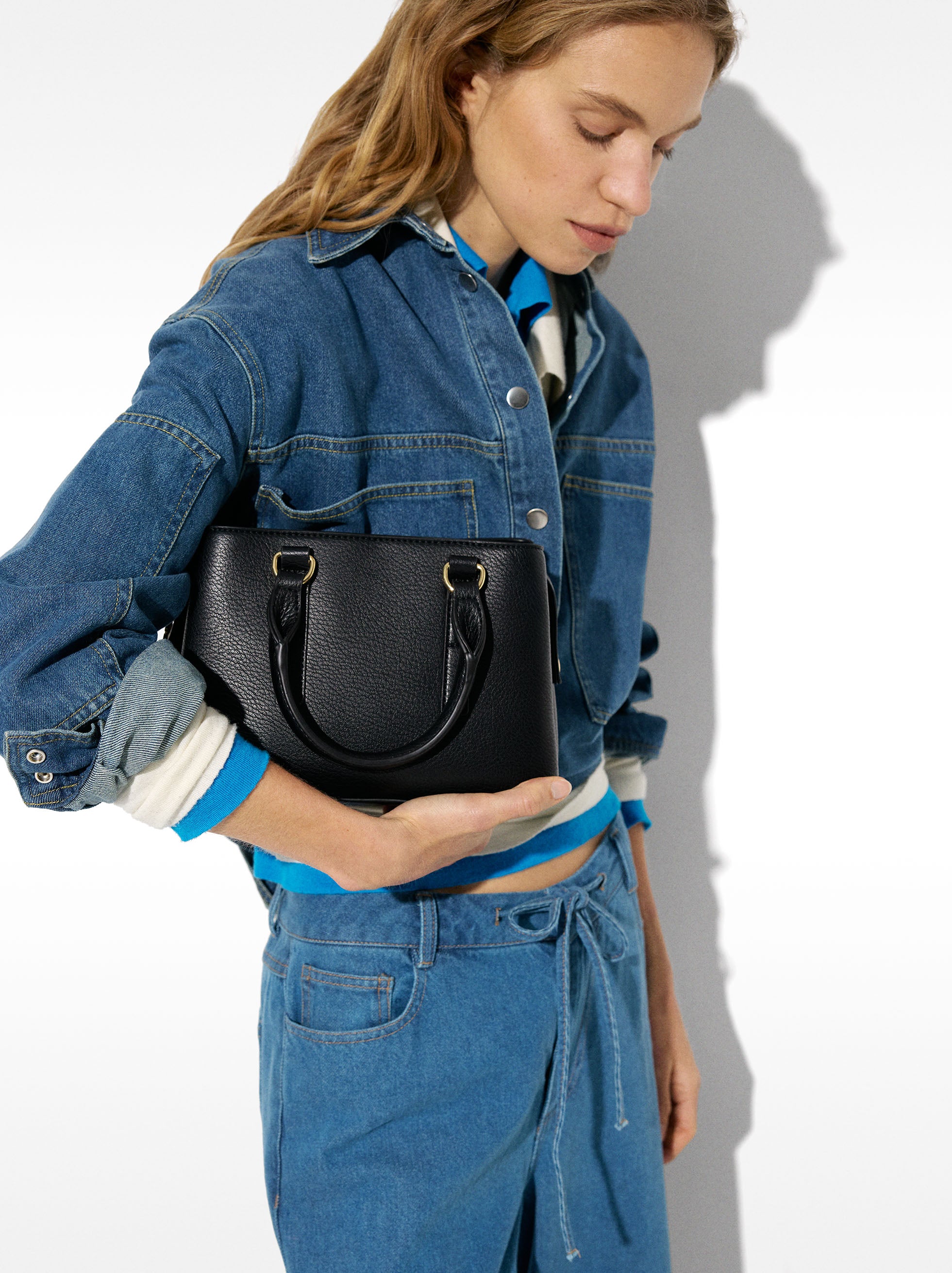 Cartera Tote Con Bandolera