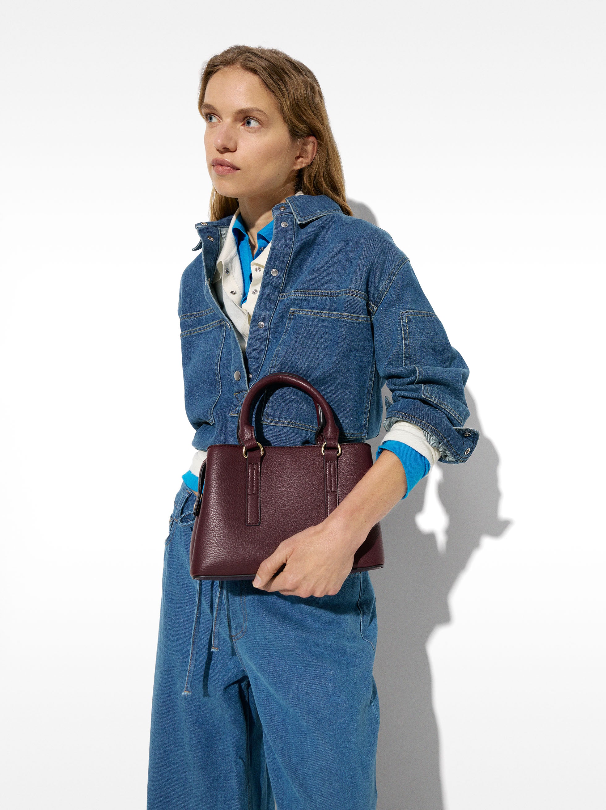 Cartera Tote Con Bandolera