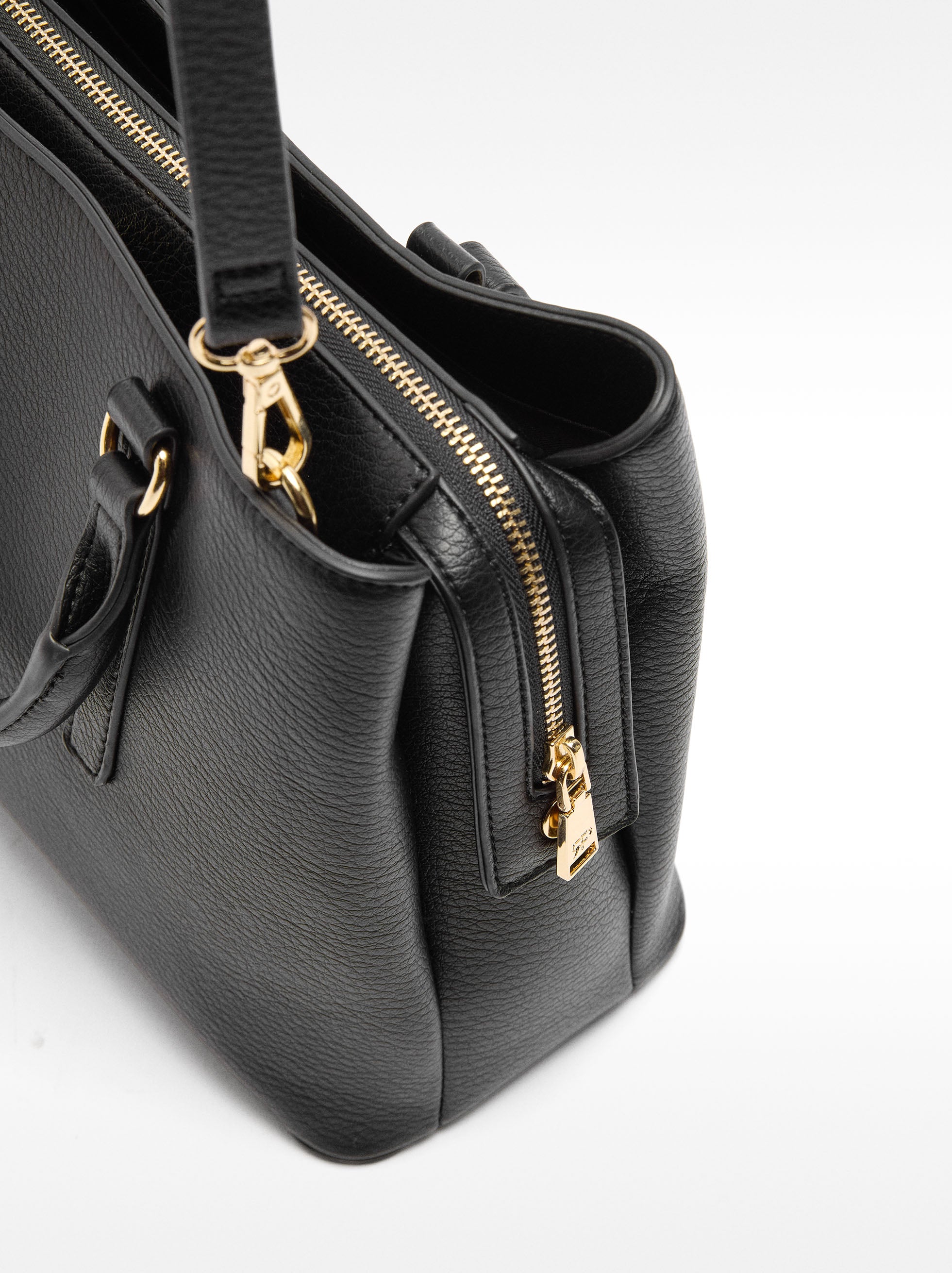 Cartera Tote Con Textura