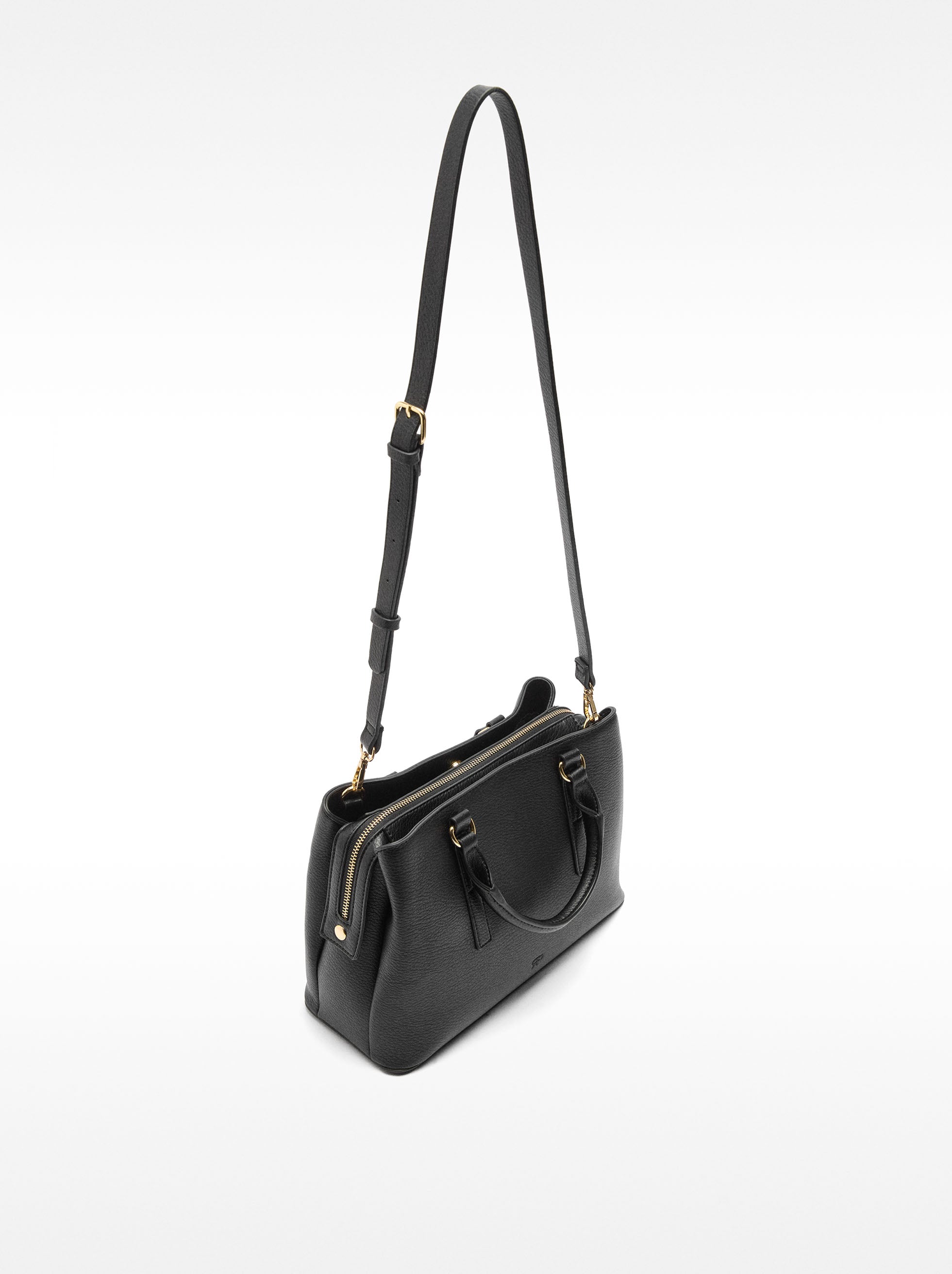 Cartera Tote Con Textura