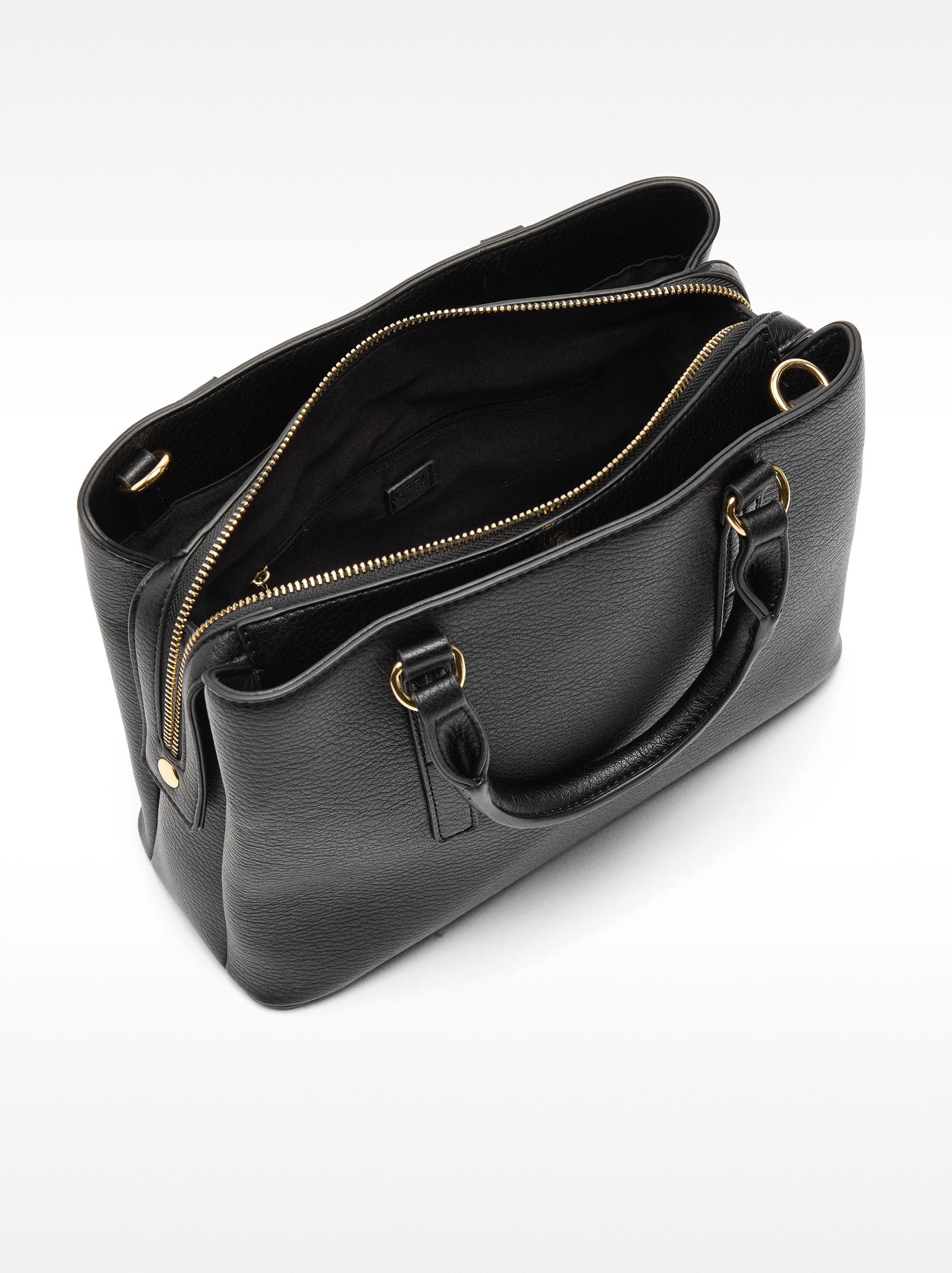 Cartera Tote Con Textura