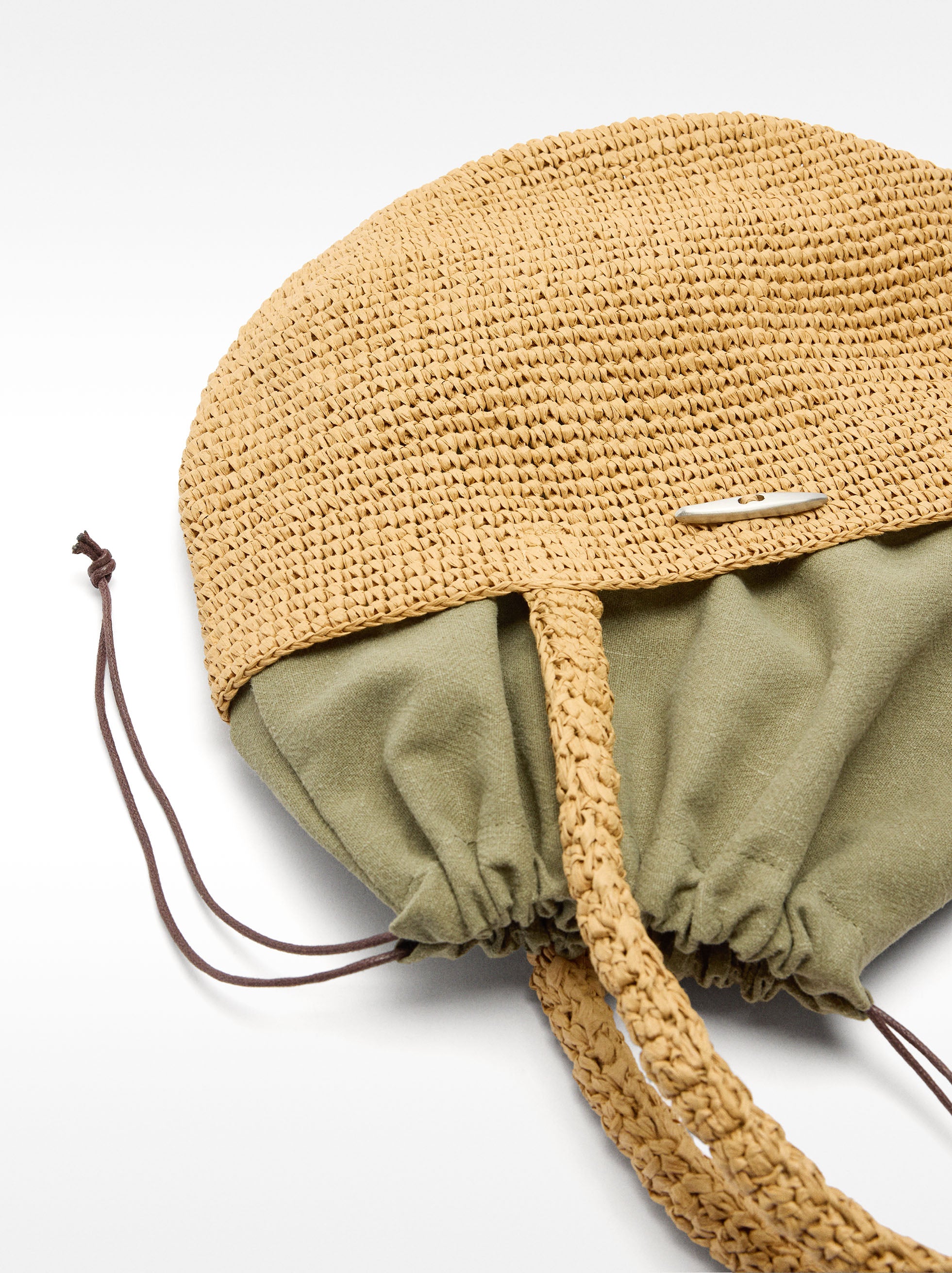 Bolso Hombro Efecto Rafia